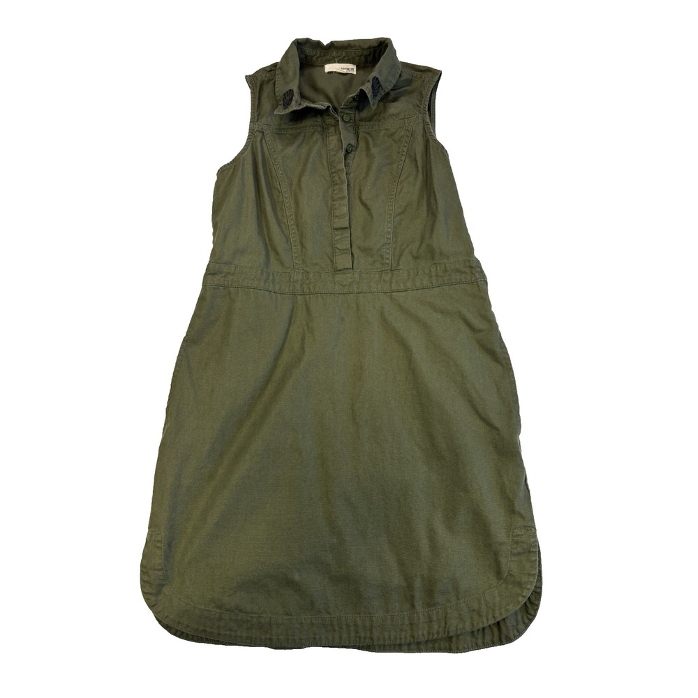 Brooklyn Industries Women's‎  M Olive Green Sleeveless Shirt Dress Travel Resort